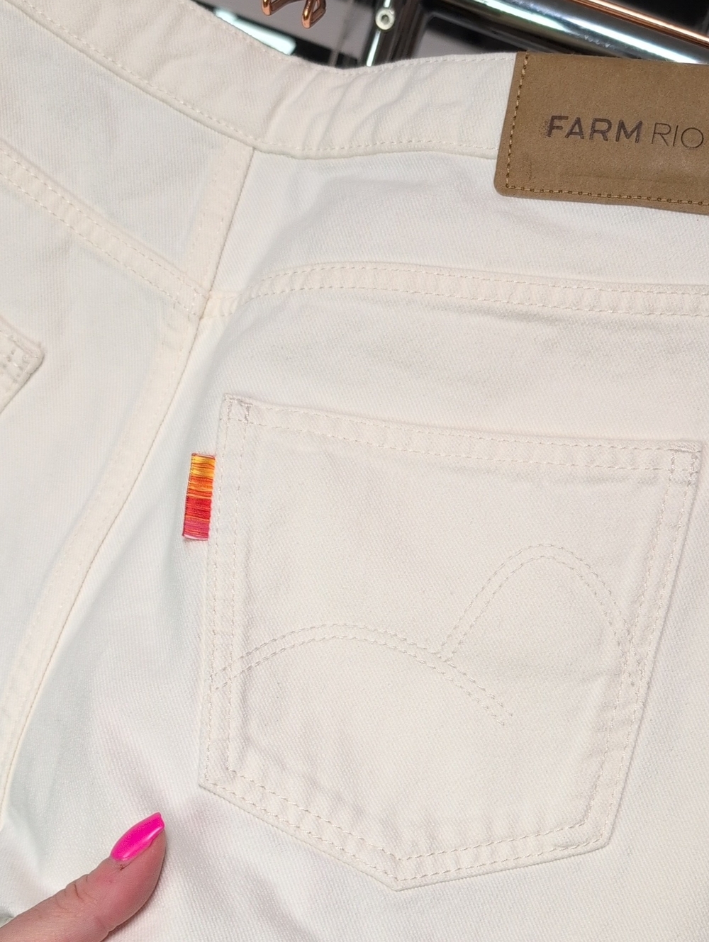 Farm Rio NWT Women's White Crochet Shorts - Picture 6 of 11